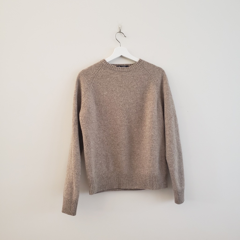 J. Crew Women's Light Beige Scoop Neck Sweater